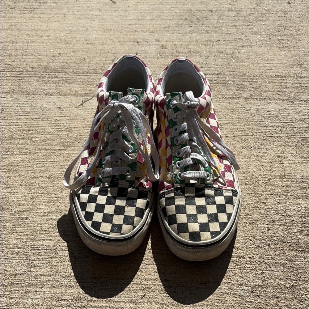 Vans Checkered Sneakers - Multi-Colored Sparkle